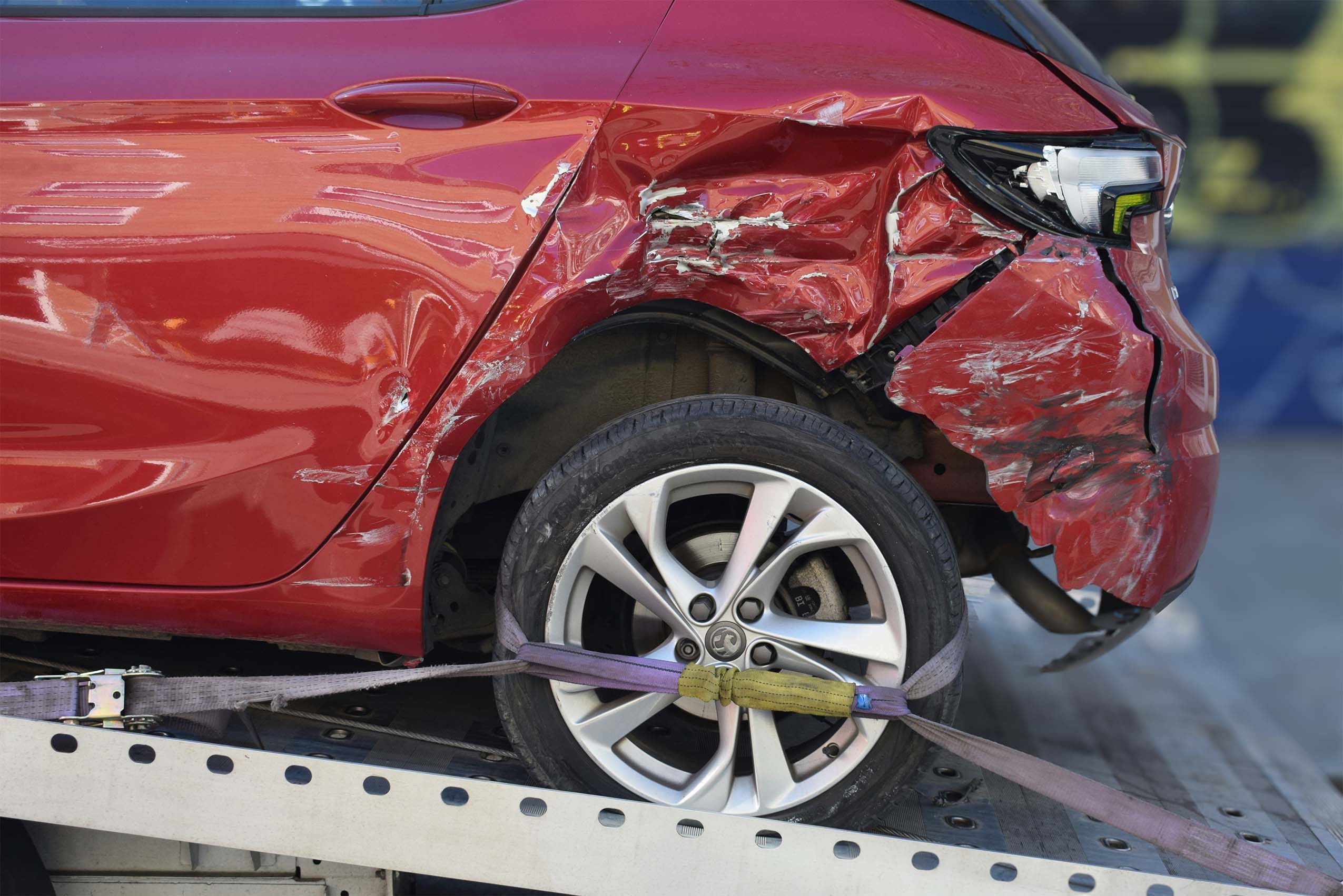 Fahrzeug mit einem Unfallschaden / Blechschaden